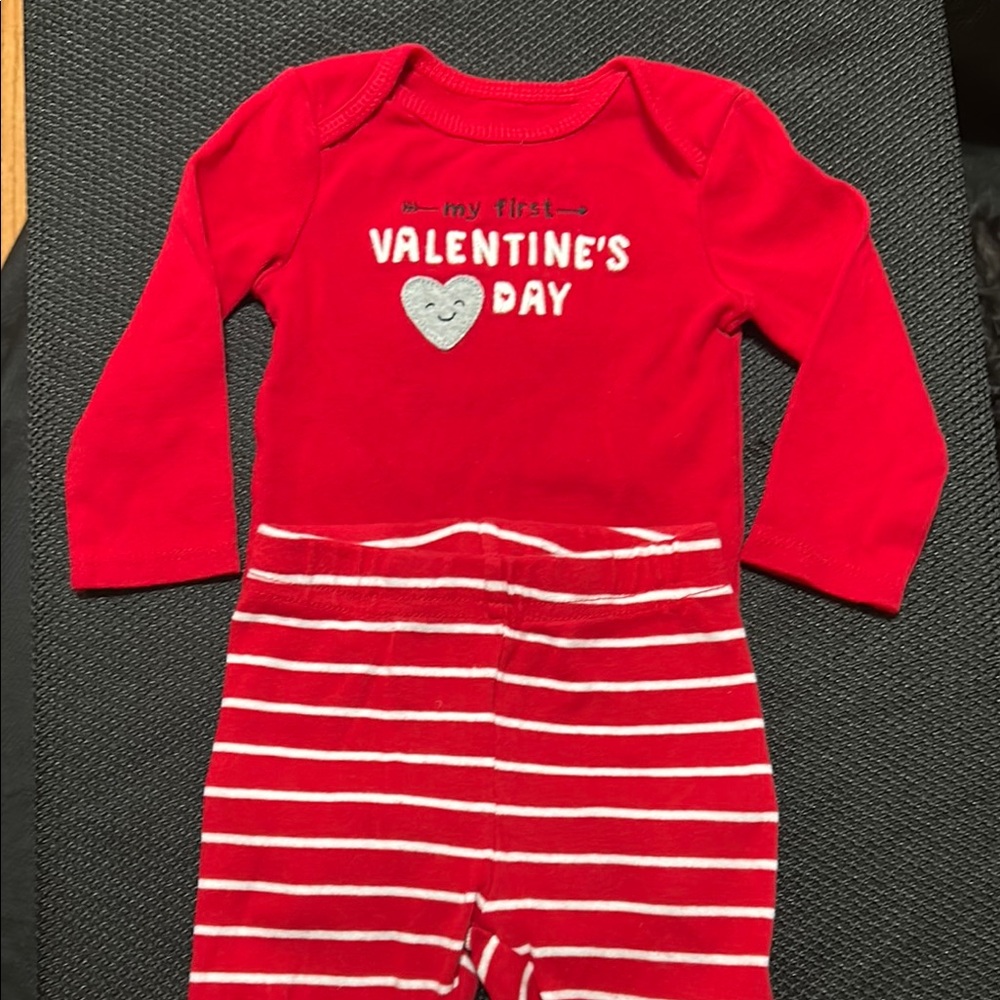 Red Valentine's Day Kids One Piece